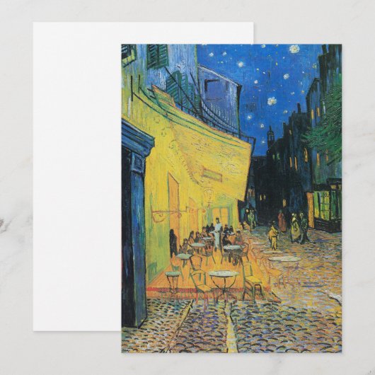 Vincent van Gogh Café Terras 's nachts Kaart (Voorkant / Achterkant)