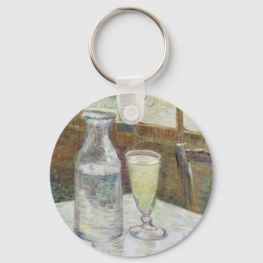 Vincent Van Gogh Cafétafel met Absinthe Sleutelhanger (Voorkant)