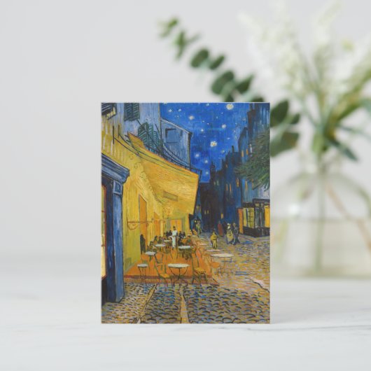 Vincent van Gogh - Caféterras bij nacht Briefkaart (Staand voorkant)