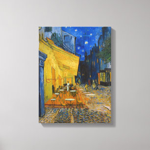 Vincent van Gogh - Caféterras bij nacht Canvas Afdruk