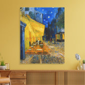Vincent van Gogh - Caféterras bij nacht Canvas Afdruk (Insitu (Woonkamer))