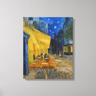 Vincent van Gogh - Caféterras bij nacht Canvas Afdruk
