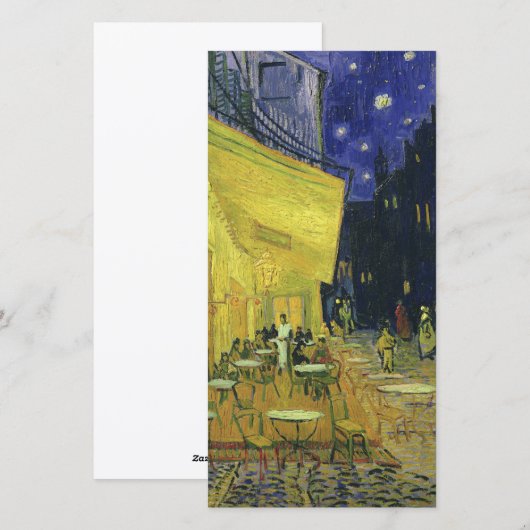 Vincent van Gogh - Caféterras bij nacht Feestdagenkaart (Voorkant / Achterkant)