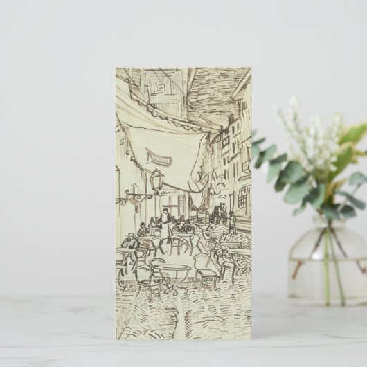 Vincent van Gogh - Cafeterras bij nacht Feestdagenkaart (Staand voorkant)