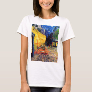 Vincent Van Gogh - Caféterras bij Nacht Fijne Kuns T-shirt