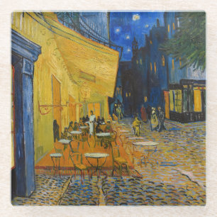 Vincent van Gogh - Caféterras bij nacht Glazen Onderzetter