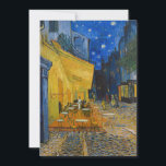 Vincent van Gogh - Caféterras bij nacht Kaart<br><div class="desc">Caféterras op het Place du Forum bij nacht - Vincent van Gogh,  1888</div>