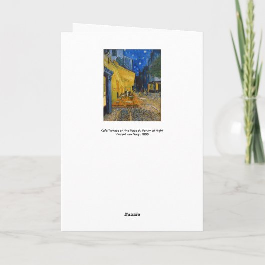 Vincent van Gogh - Caféterras bij nacht Kaart (Achterkant)