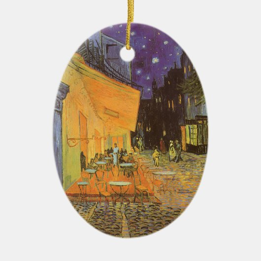 Vincent van Gogh - Caféterras bij nacht Keramisch Ornament (Voorkant)