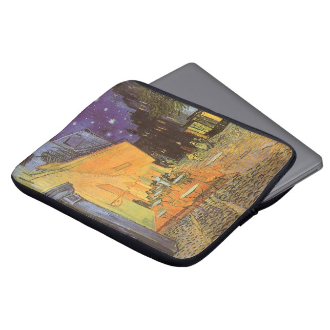 Vincent van Gogh - Caféterras bij nacht Laptop Sleeve (Voorkant top)