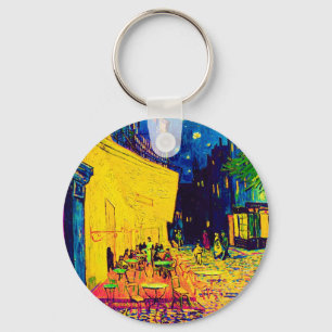 Vincent Van Gogh - Caféterras bij Nacht Pop Art Sleutelhanger