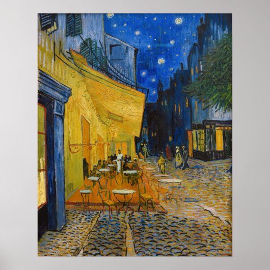 Vincent van Gogh - Caféterras bij nacht Poster (Voorkant)
