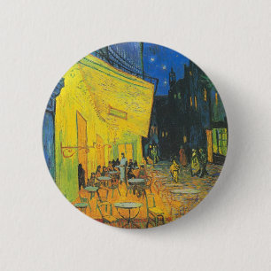 Vincent Van Gogh Caféterras bij nacht  Ronde Button 5,7 Cm