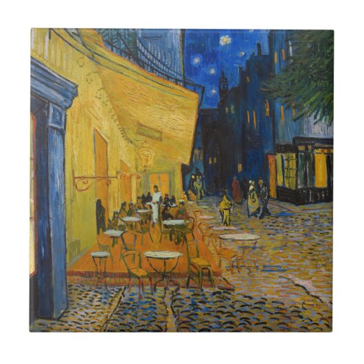 Vincent van Gogh - Caféterras bij Nacht Tegeltje (Voorkant)