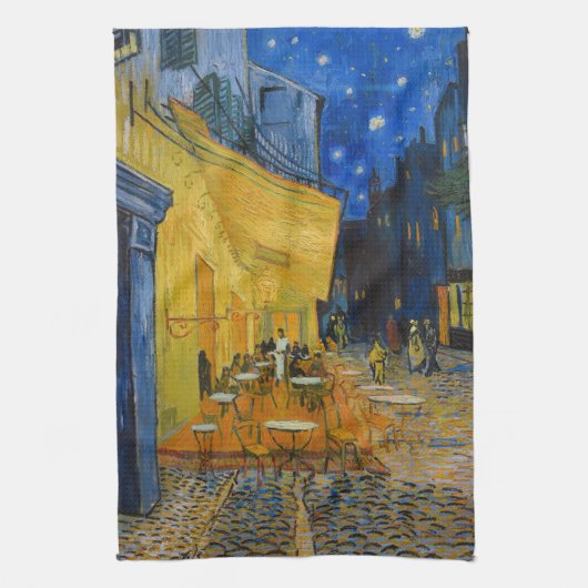 Vincent van Gogh - Caféterras bij nacht Theedoek (Verticaal)