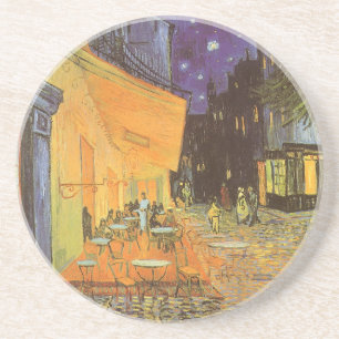 Vincent van Gogh - Caféterras bij nacht Zandsteen Onderzetter