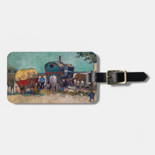Vincent Van Gogh - Caravans, Zigeunerkamp bij Arle Bagagelabel