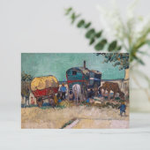 Vincent Van Gogh - Caravans, zigeunerkamp bij Arle Bedankkaart (Staand voorkant)