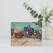 Vincent Van Gogh - Caravans, zigeunerkamp bij Arle Briefkaart (Staand voorkant)