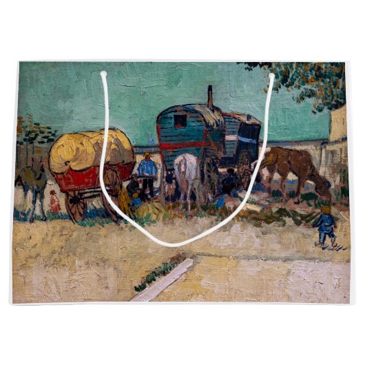 Vincent Van Gogh - Caravans, zigeunerkamp bij Arle Groot Cadeauzakje (Voorkant)
