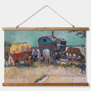 Vincent Van Gogh - Caravans, zigeunerkamp bij Arle Hangend Wandkleed