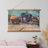 Vincent Van Gogh - Caravans, zigeunerkamp bij Arle Hangend Wandkleed (Slaapkamer)