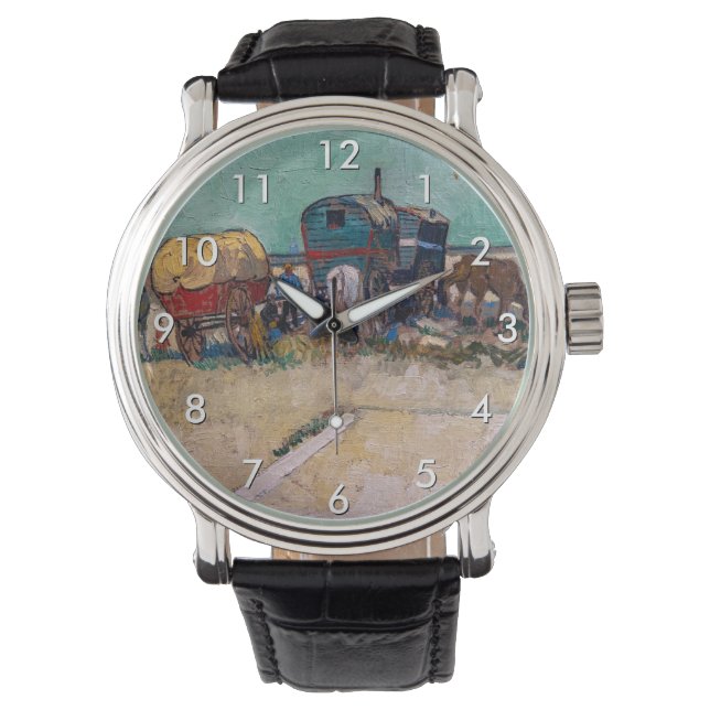 Vincent Van Gogh - Caravans, zigeunerkamp bij Arle Horloge (Voorkant)