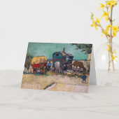 Vincent Van Gogh - Caravans, zigeunerkamp bij Arle Kaart (Gele Bloem)