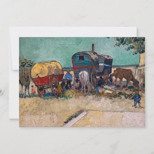 Vincent Van Gogh - Caravans, zigeunerkamp bij Arle Kaart (Voorkant)
