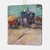 Vincent Van Gogh - Caravans, zigeunerkamp bij Arle Keramisch Ornament (Links)