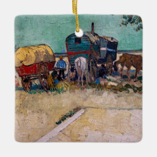 Vincent Van Gogh - Caravans, zigeunerkamp bij Arle Keramisch Ornament