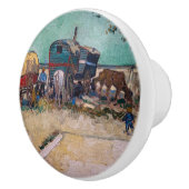 Vincent Van Gogh - Caravans, zigeunerkamp bij Arle Keramische Knop (Rechts)