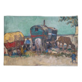 Vincent Van Gogh - Caravans, zigeunerkamp bij Arle Kussensloop (Achterkant)