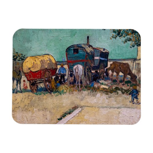Vincent Van Gogh - Caravans, zigeunerkamp bij Arle Magneet (Horizontaal)