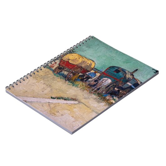 Vincent Van Gogh - Caravans, zigeunerkamp bij Arle Notitieboek (Linkerzijde)