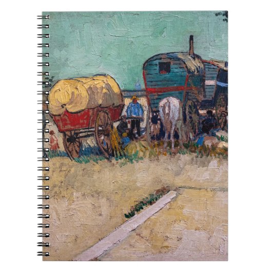 Vincent Van Gogh - Caravans, zigeunerkamp bij Arle Notitieboek (Voorkant)
