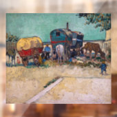 Vincent Van Gogh - Caravans, zigeunerkamp bij Arle Raamsticker (Vel 2)