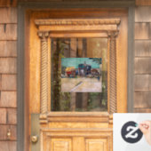 Vincent Van Gogh - Caravans, zigeunerkamp bij Arle Raamsticker (Huis Deur)