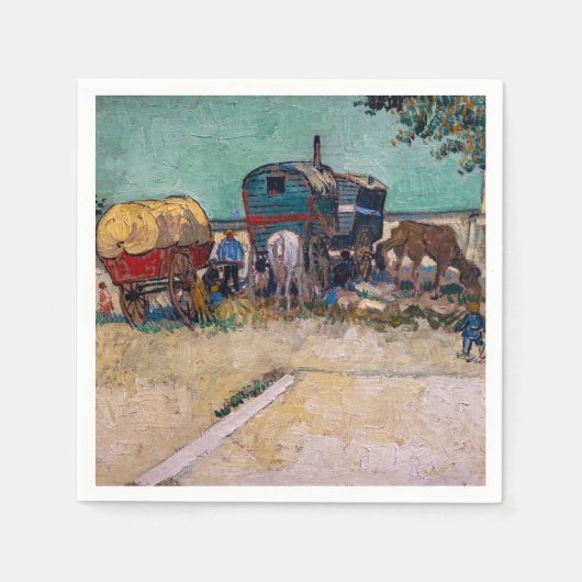 Vincent Van Gogh - Caravans, Zigeunerkamp bij Arle Servet (Voorkant)