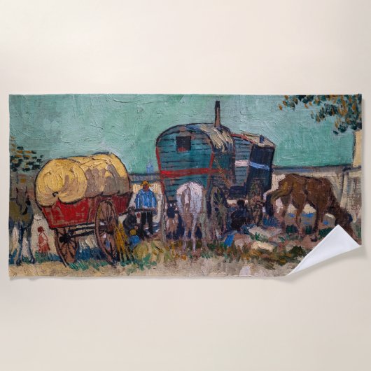 Vincent Van Gogh - Caravans, zigeunerkamp bij Arle Strandlaken (Voorkant)