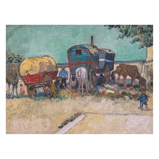 Vincent Van Gogh - Caravans, zigeunerkamp bij Arle Tafelkleed (Voorkant (Horizontaal))