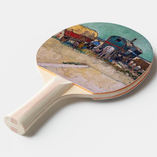 Vincent Van Gogh - Caravans, zigeunerkamp bij Arle Tafeltennisbatje (Voorkant Gekanteld)