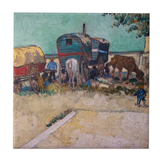 Vincent Van Gogh - Caravans, zigeunerkamp bij Arle Tegeltje (Voorkant)