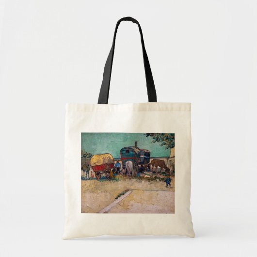 Vincent Van Gogh - Caravans, zigeunerkamp bij Arle Tote Bag (Voorkant)