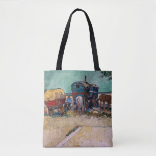 Vincent Van Gogh - Caravans, zigeunerkamp bij Arle Tote Bag