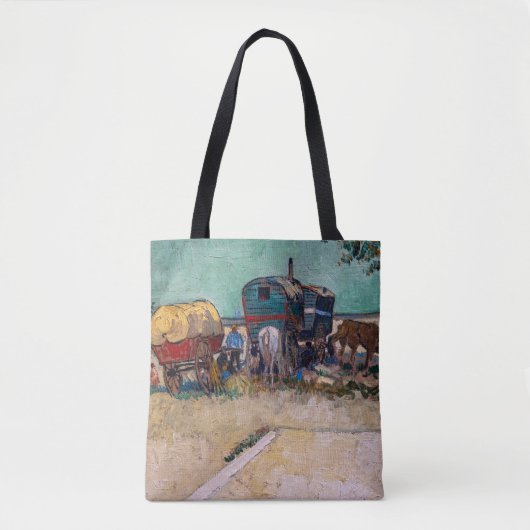 Vincent Van Gogh - Caravans, zigeunerkamp bij Arle Tote Bag (Voorkant)