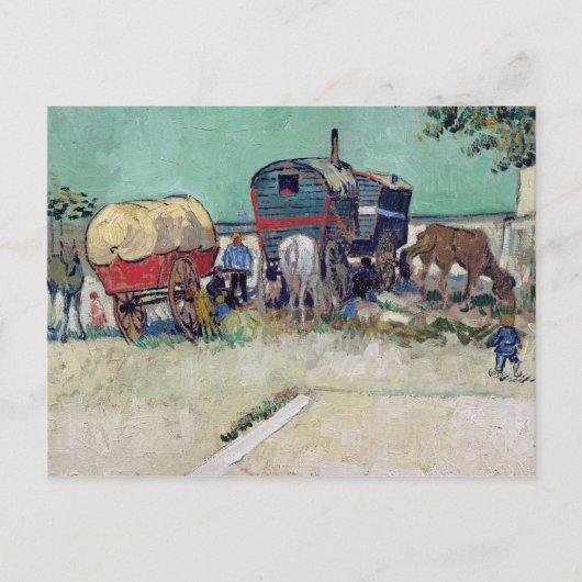 Vincent van Gogh | Caravans, zigeunerkampement Briefkaart (Voorkant)
