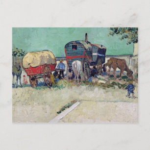 Vincent van Gogh   Caravans, zigeunerkampement Briefkaart