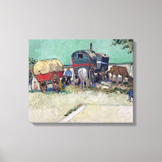 Vincent van Gogh | Caravans, zigeunerkampement Canvas Afdruk (Voorkant)
