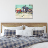 Vincent van Gogh | Caravans, zigeunerkampement Canvas Afdruk (Insitu (Slaapkamer))